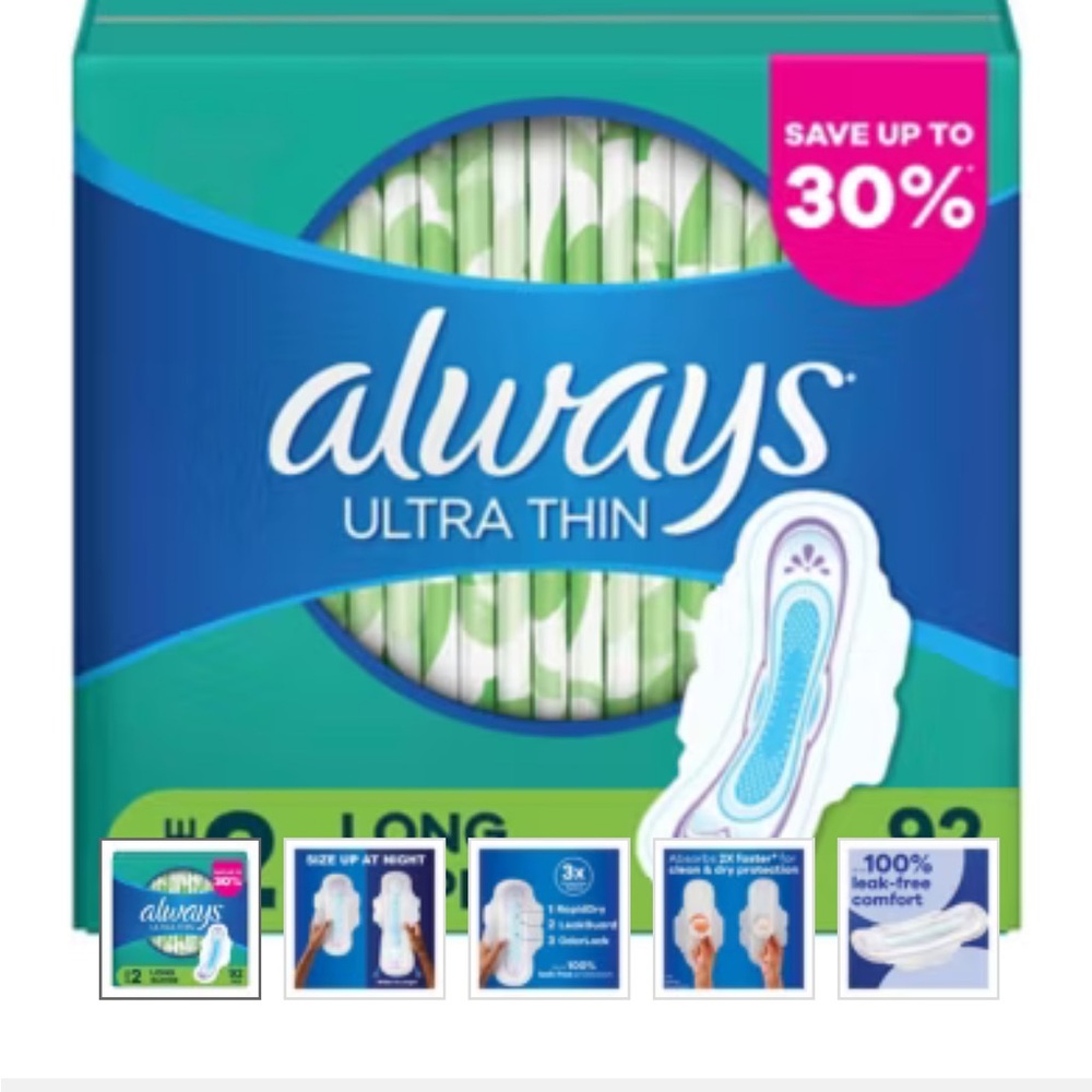 Always ultra thin pads size 2